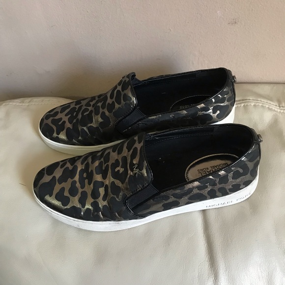SOLD Michael Kors Cheetah Print Sneakers Metallic - Picture 5 of 6